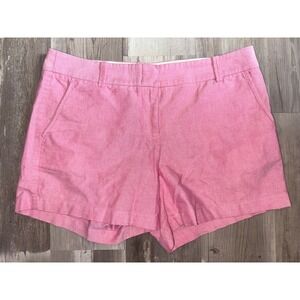 J.Crew Chino Shorts Womens Pink City Fit Cotton Casual 8